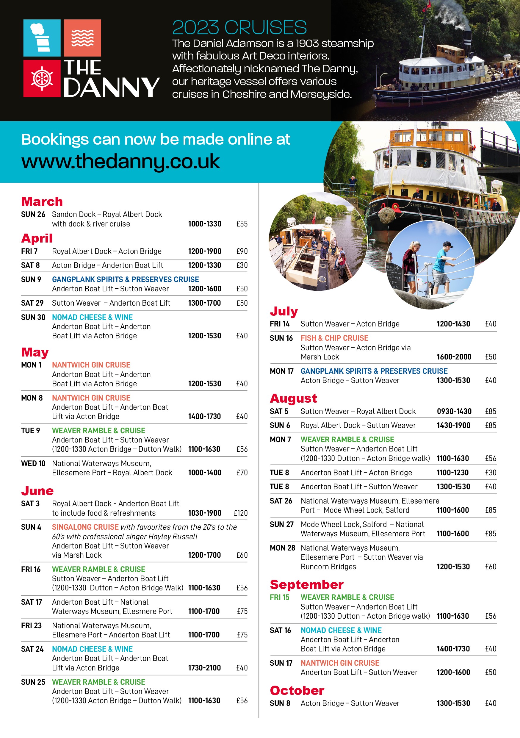 Our 2023 Timetable at a glance